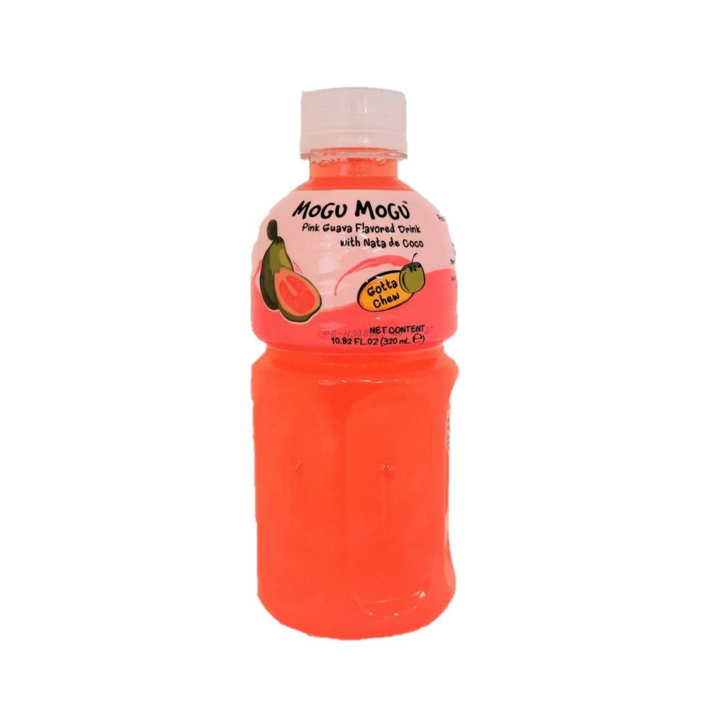 Mogu Mogu Pink Guava Flavoured Drink with Nata de Coco 320ml