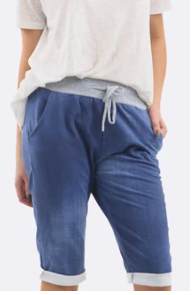 Knee Length Denim Shorts (Denim, light Denim or Black Denim)