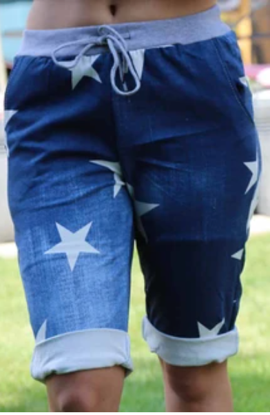 Knee Length Denim Stars (Denim, Light Denim or Black Denim)