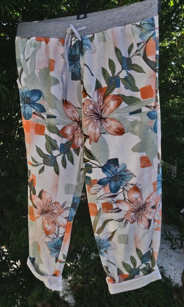 Peachy Floral Joggers
