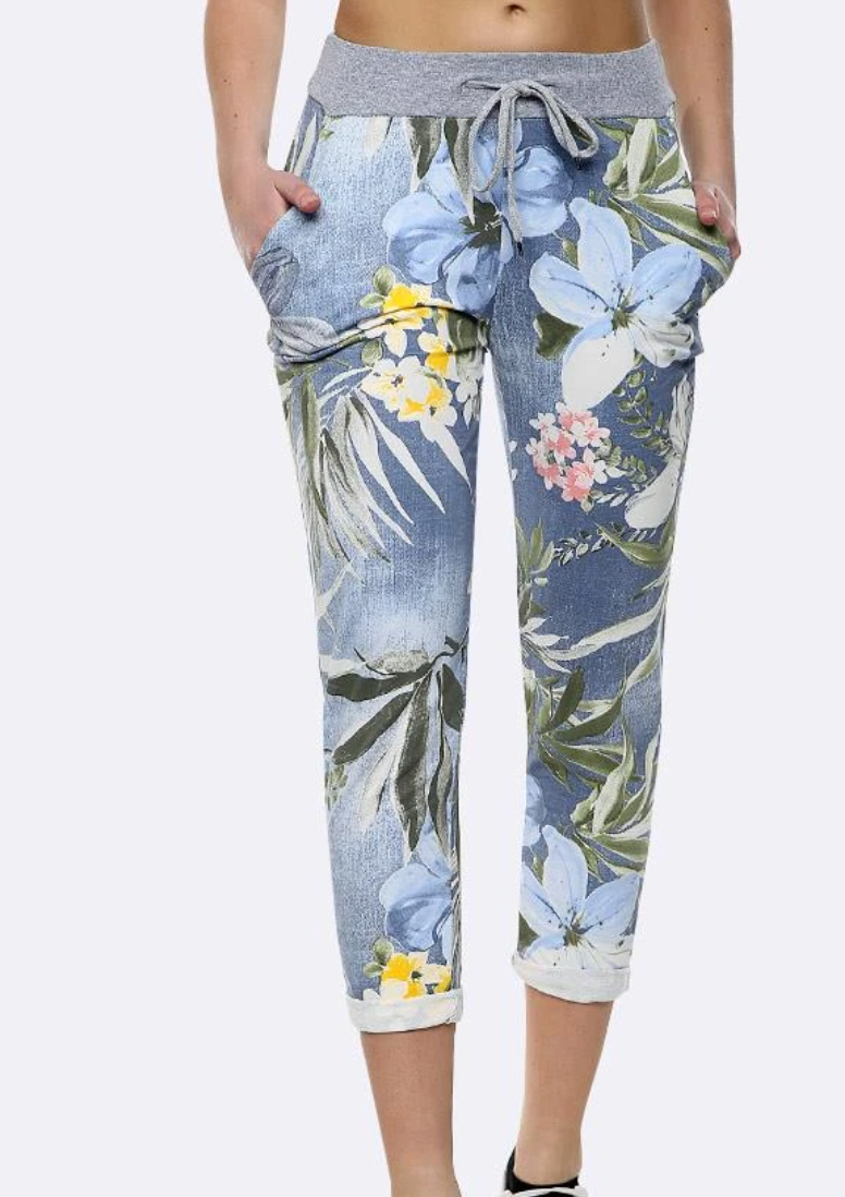 Blue Leaf Joggers