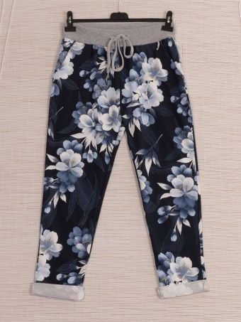 Navy  Floral Joggers