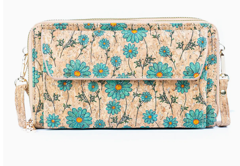 Blue Flower Phone Bag