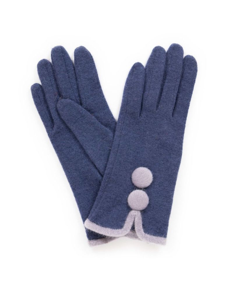 Powder Christabel Navy Wool Gloves