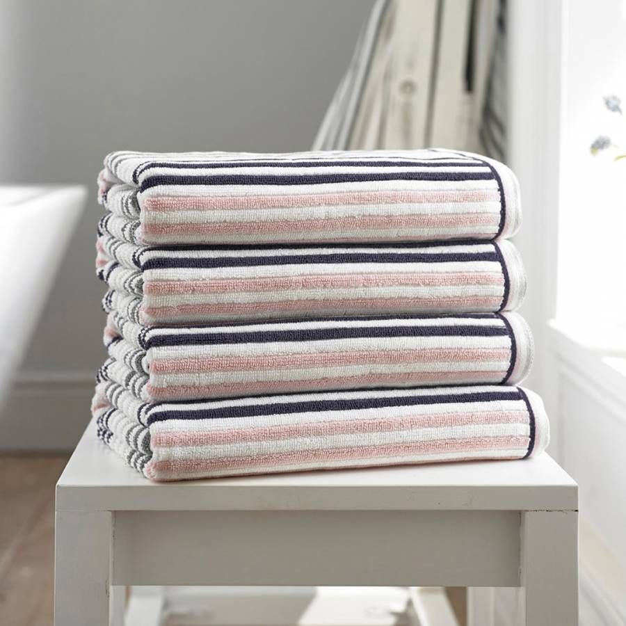 Hanover Pink Stripe Hand Towel