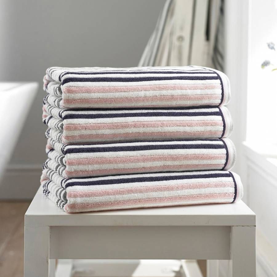 Hanover Pink Stripe Bath Towel