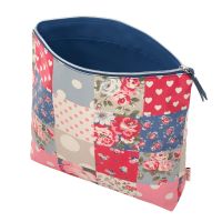 Big Patchwork Tall Cosmetic Bag