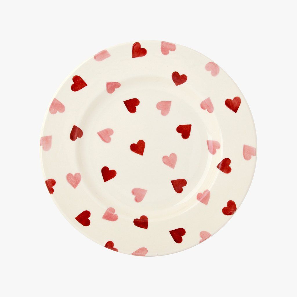 Pink Hearts 8 1/2 " Plate