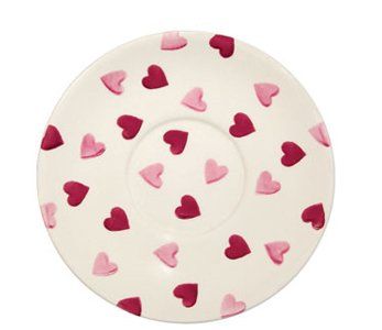 Pink Hearts Large Saucer