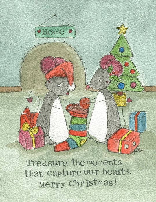 Treasure the moment Christmas Card