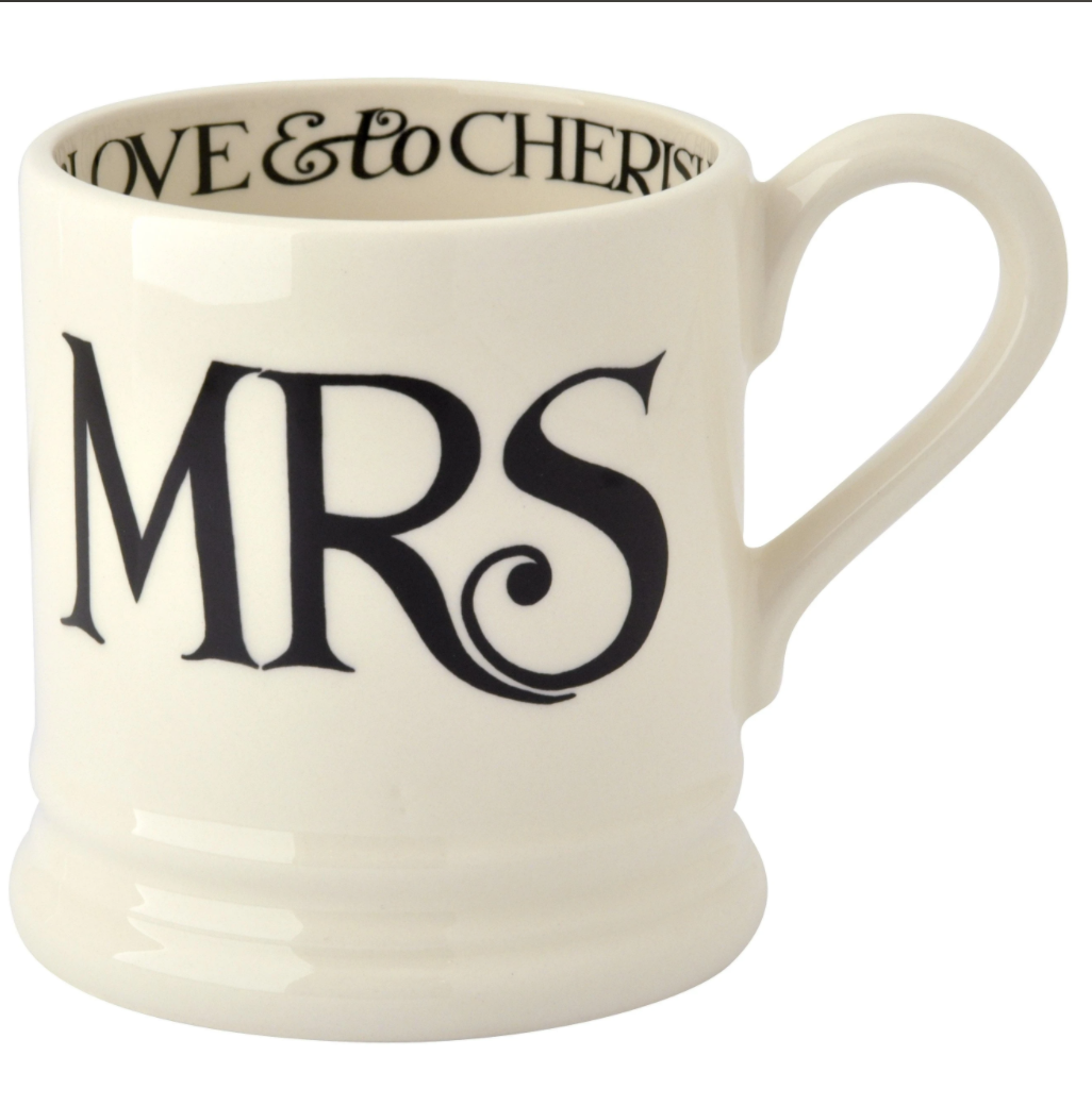 Black Toast Mrs 1/2 Pint Mug