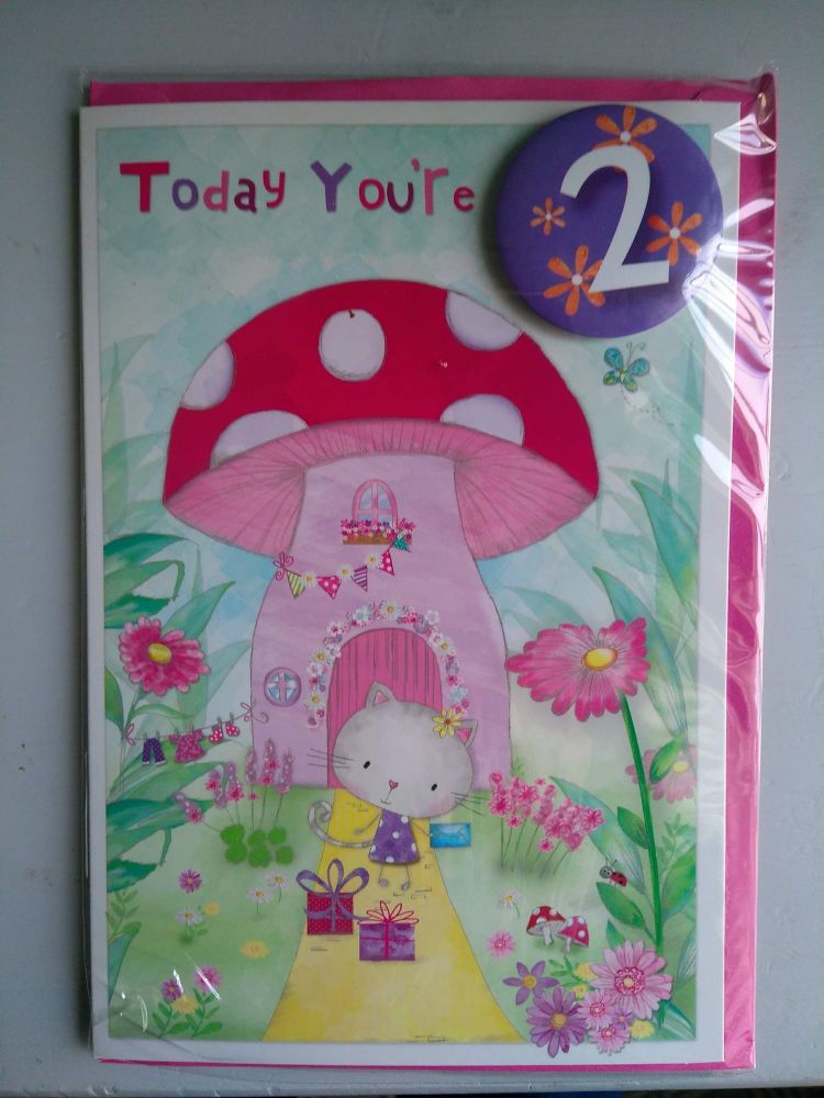 2nd Birthday Girl Card