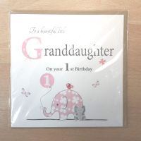 1st Birthday Granddaughter Card