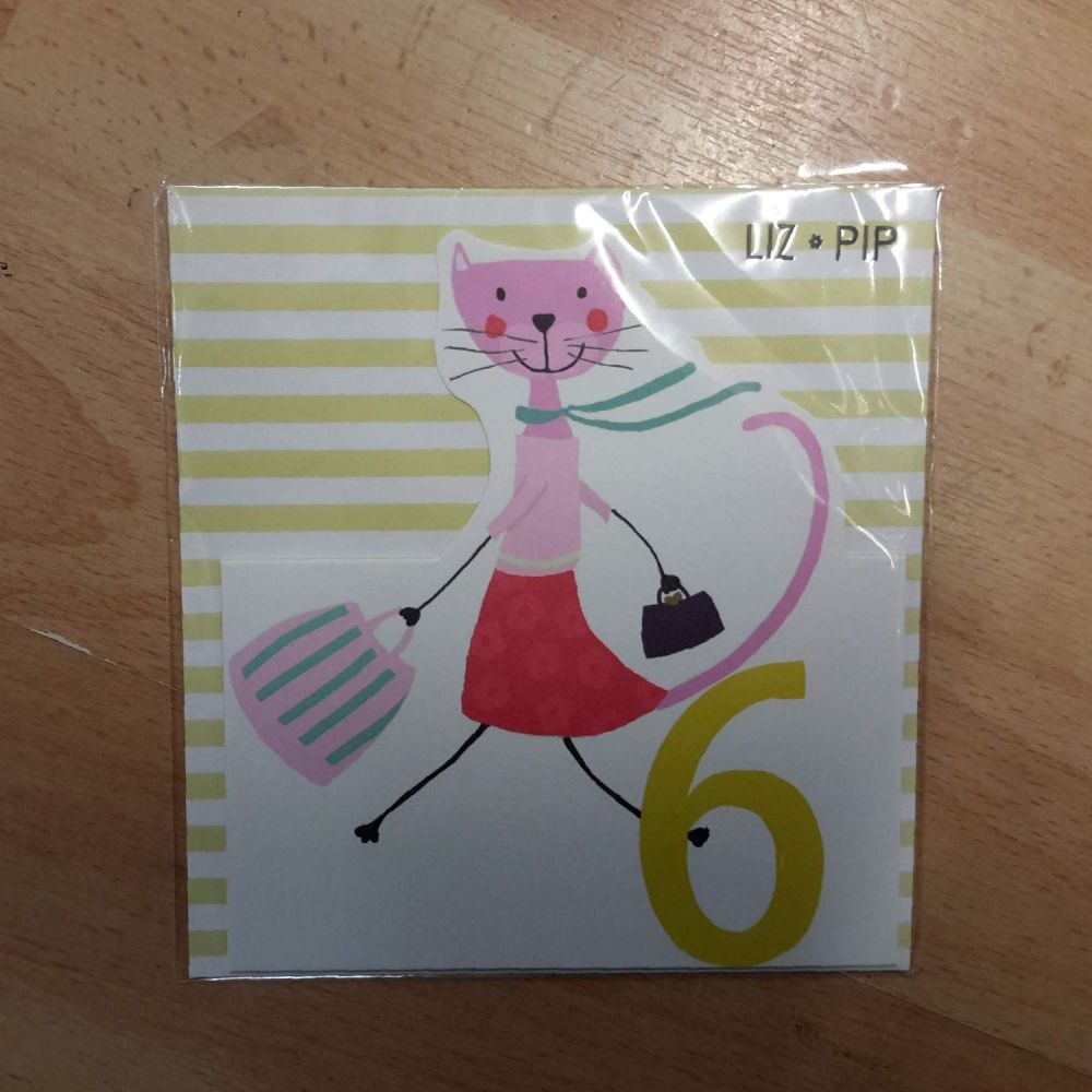 6th Birthday Girl Card