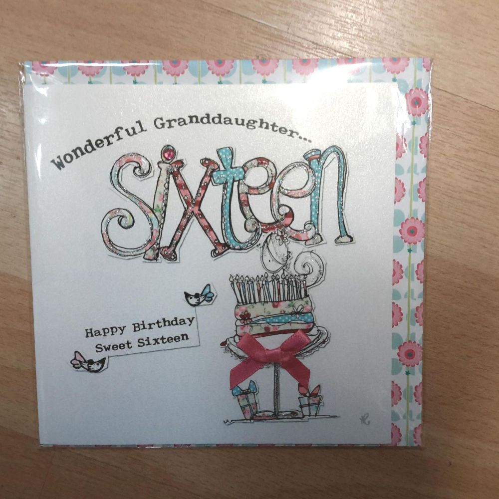 16th Birthday Granddaughter Card