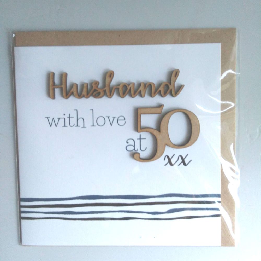 50th Birthday Husband Card