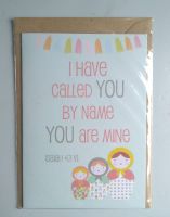 Baby Girl Card Isaiah 43 v 1
