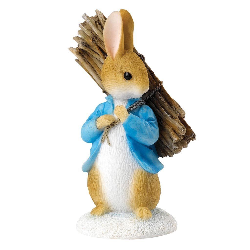 Peter Rabbit Carrying Sticks Figurine by Beatrix Potter