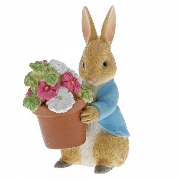 Peter Rabbit Brings Flowers Figurine