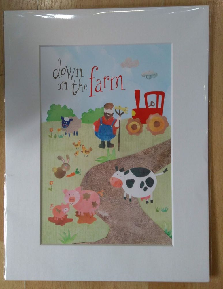 Down on the Farm Print- Red Tractor (large)