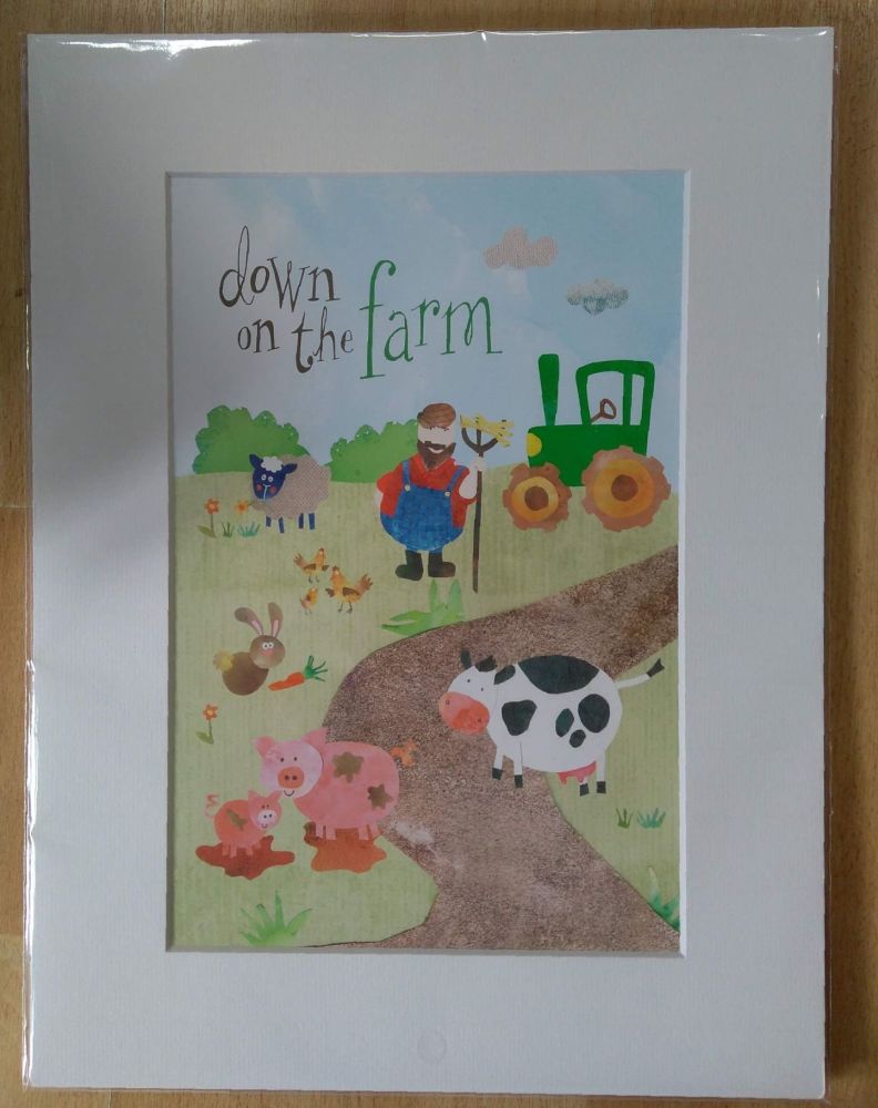 Down on the Farm Print- Green Tractor (large)