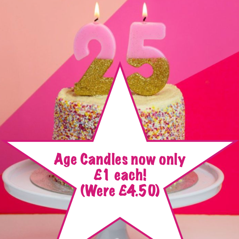 Birthday Candles, Age Gifts & Party Decorations