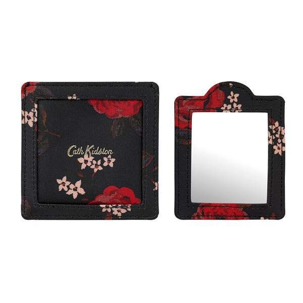 Little Jacquard Rose Black Pull Out Mirror