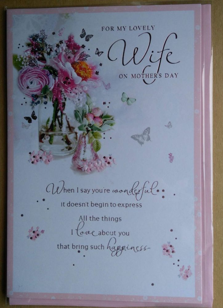 Mother's Day Card- Wife (large)