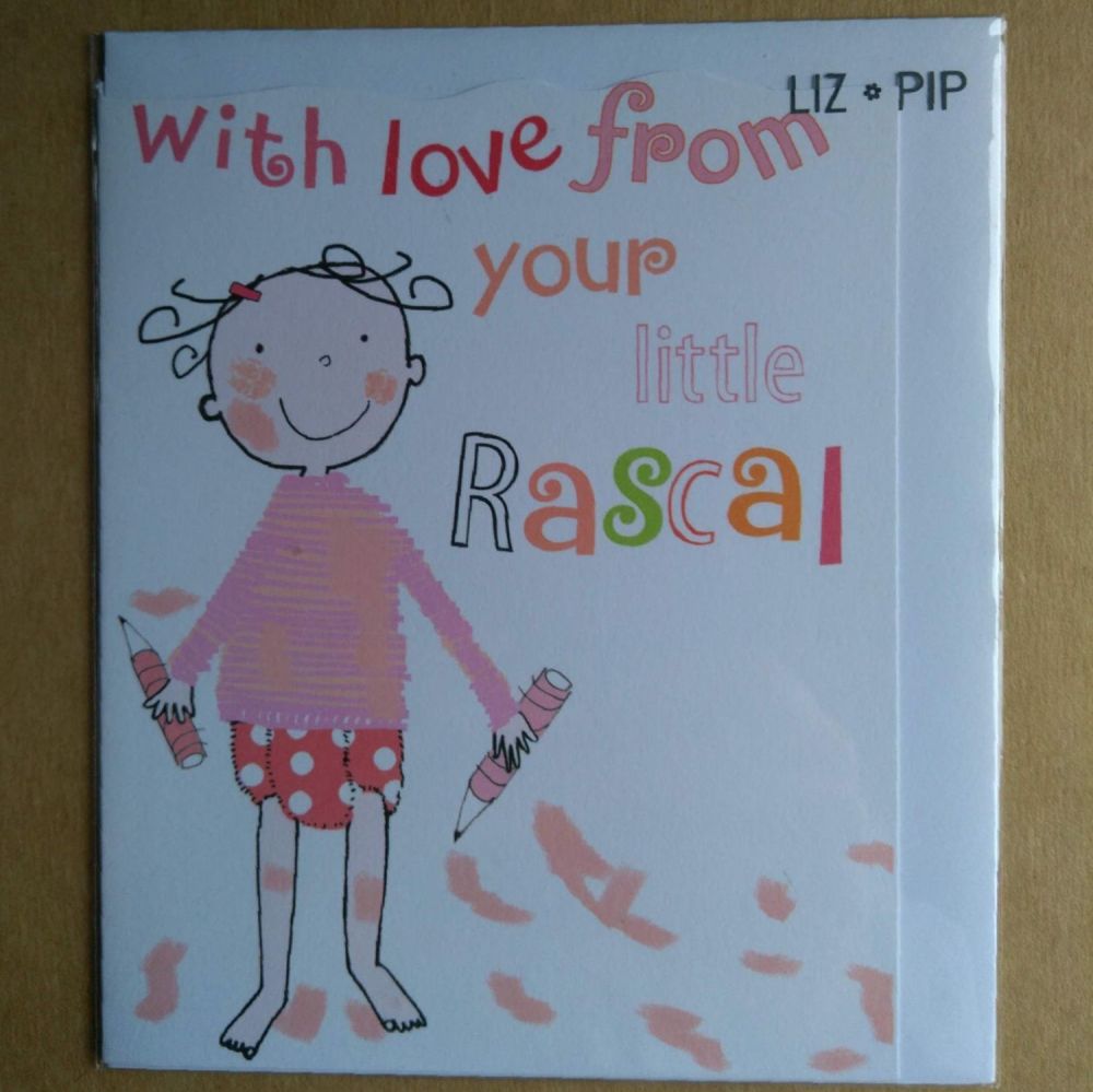 With love from little rascal Mum Card