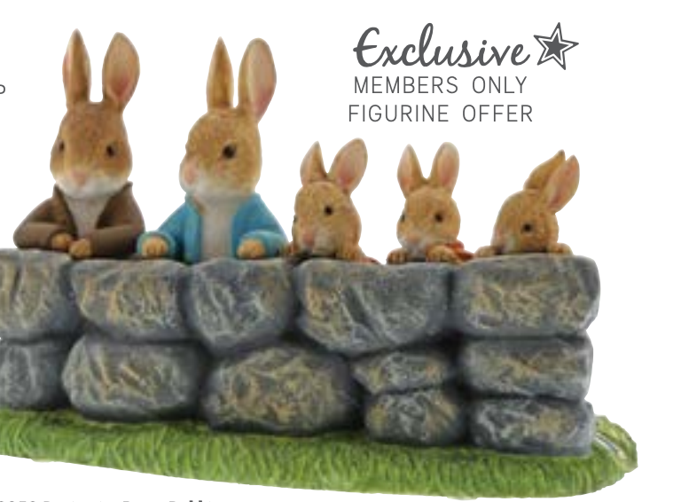 Benjamin, Peter Rabbit, Flopsy, Mopsy and Cotton-Tail Looking over the Wall