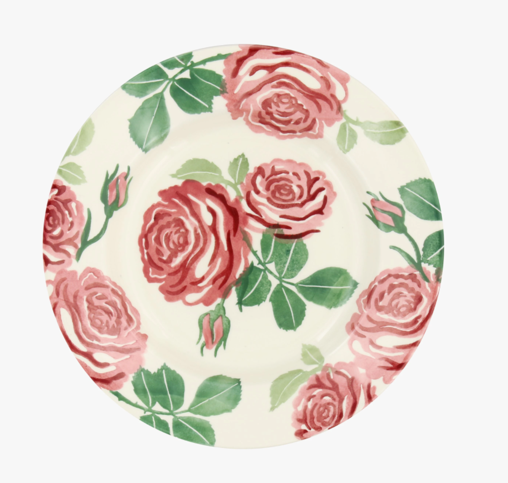 Pink Roses 8 1/2 Inch Plate