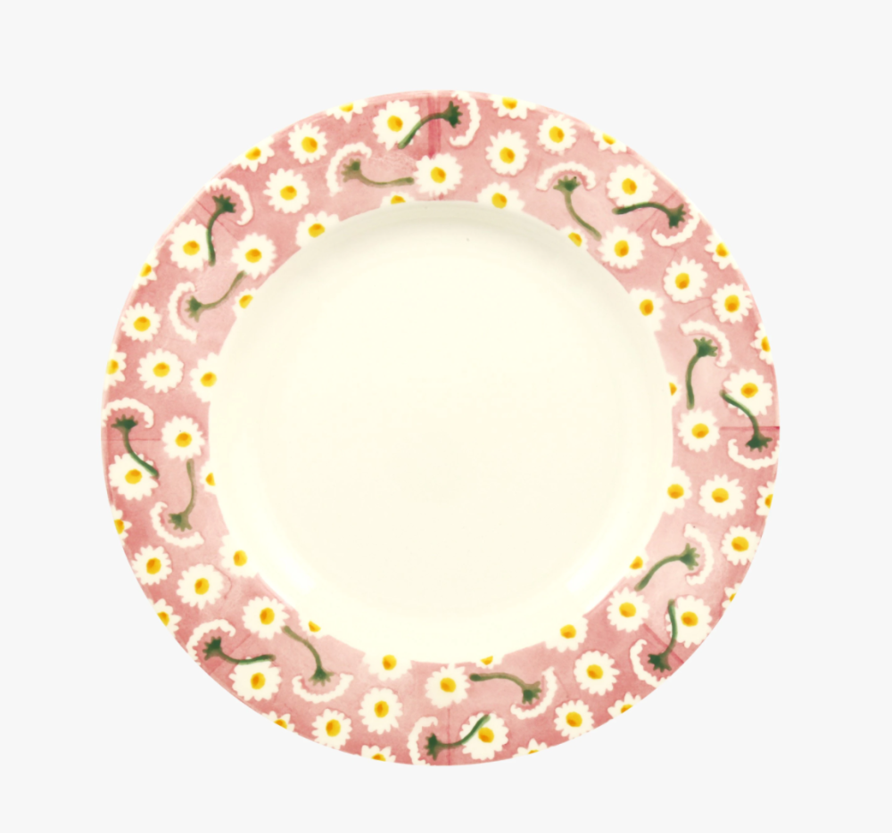 Pink Daisy 8 1/2 Inch Plate