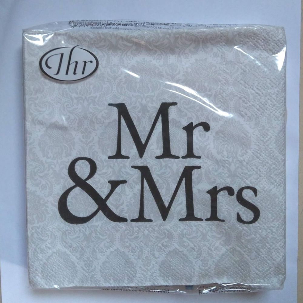 Mr and Mrs Wedding Napkins