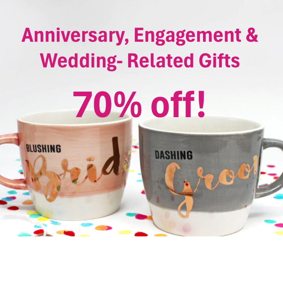 Annivers., Engagement &Wedding Cards, Gifts& Decor