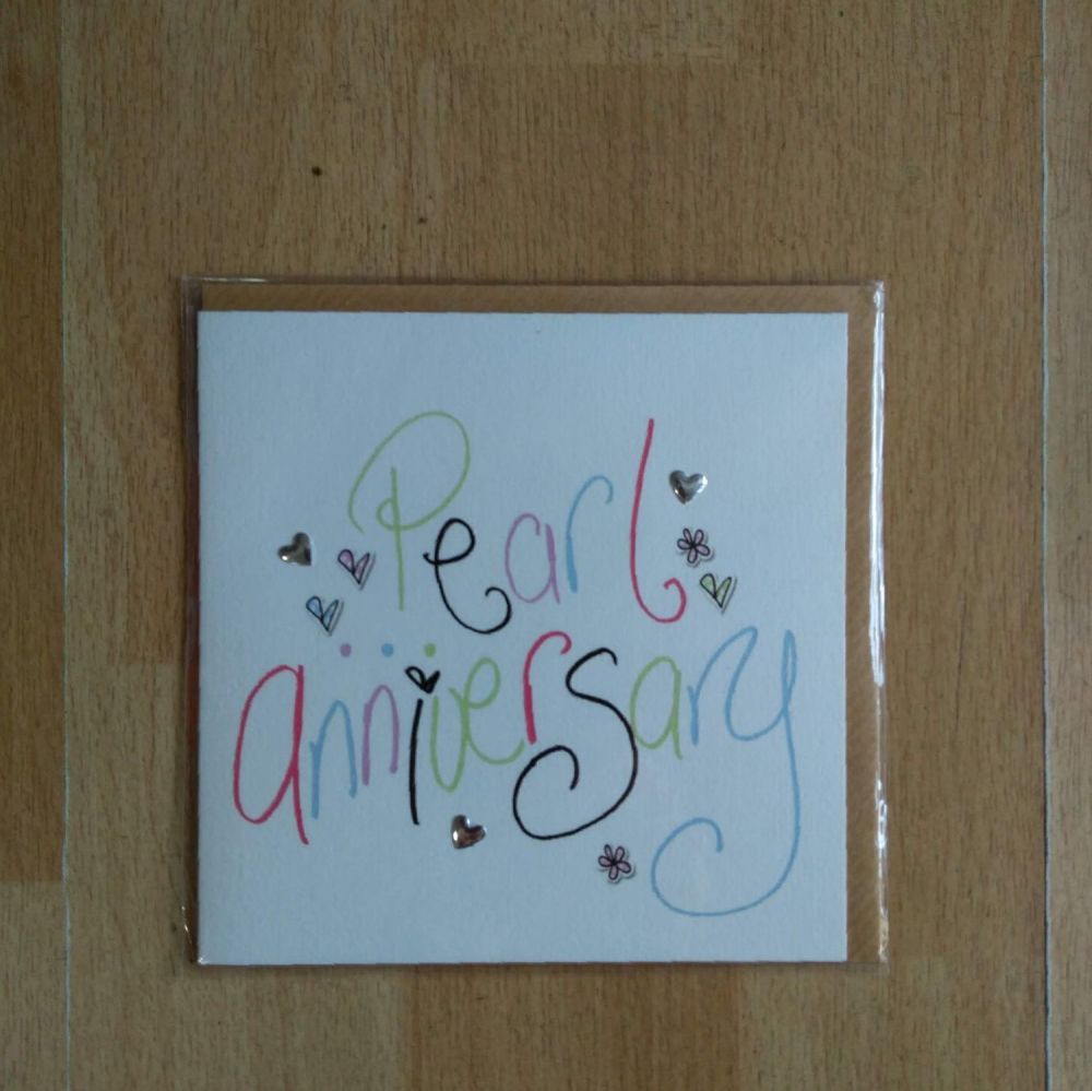 30th Pearl Anniversary Card