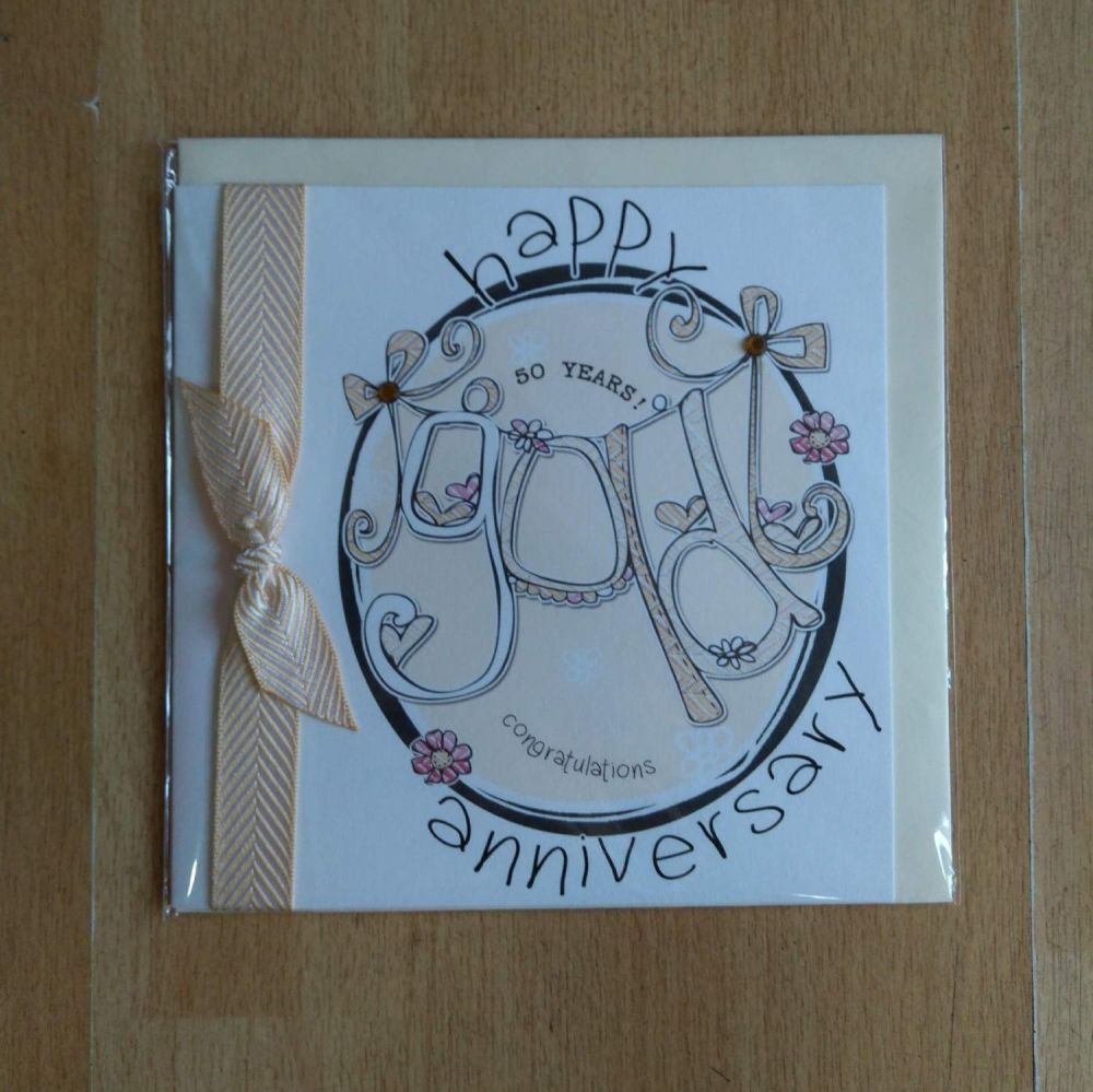  Anniversary Card- 50th Golden