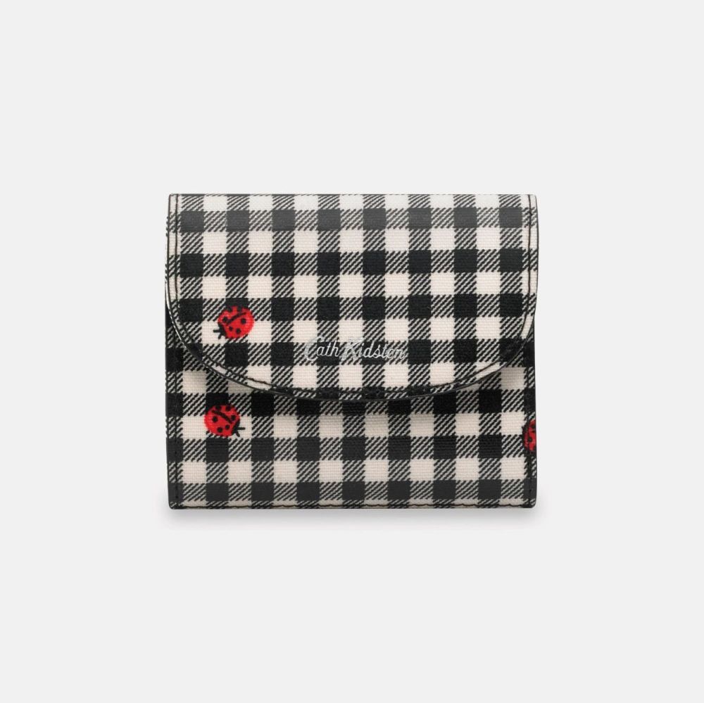 Ladybug Gingham Fold Wallet