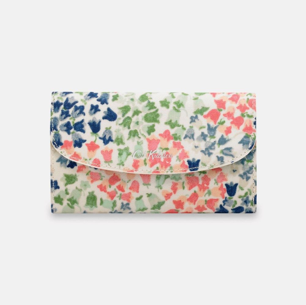 Tiny Painted Bluebell Foldover Wallet