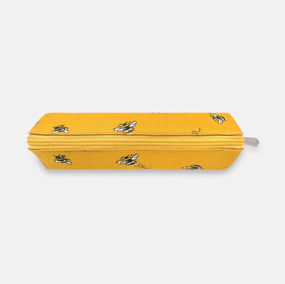 Bee Curved Pencil Case Mustard