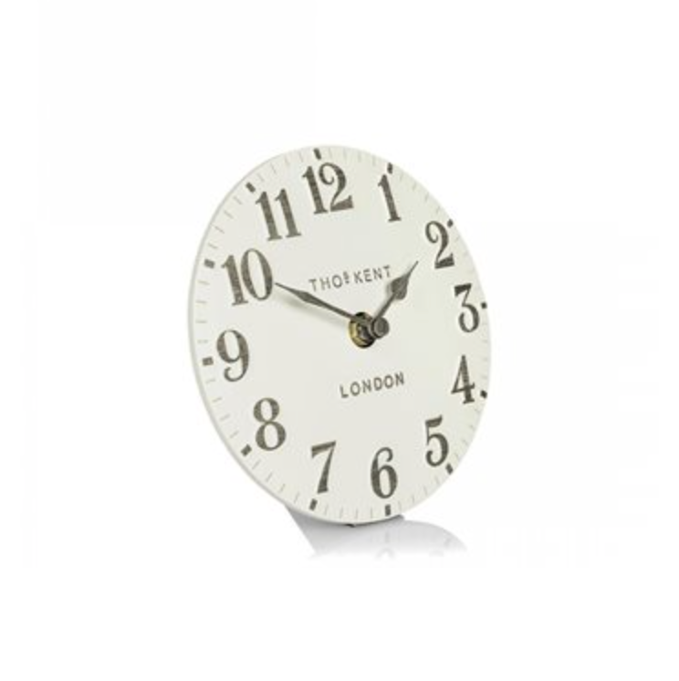 6" Arabic Mantel Clock- Limestone