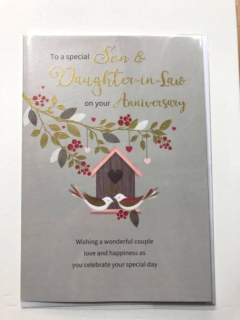 Son and Daughter-in-law Anniversary Card