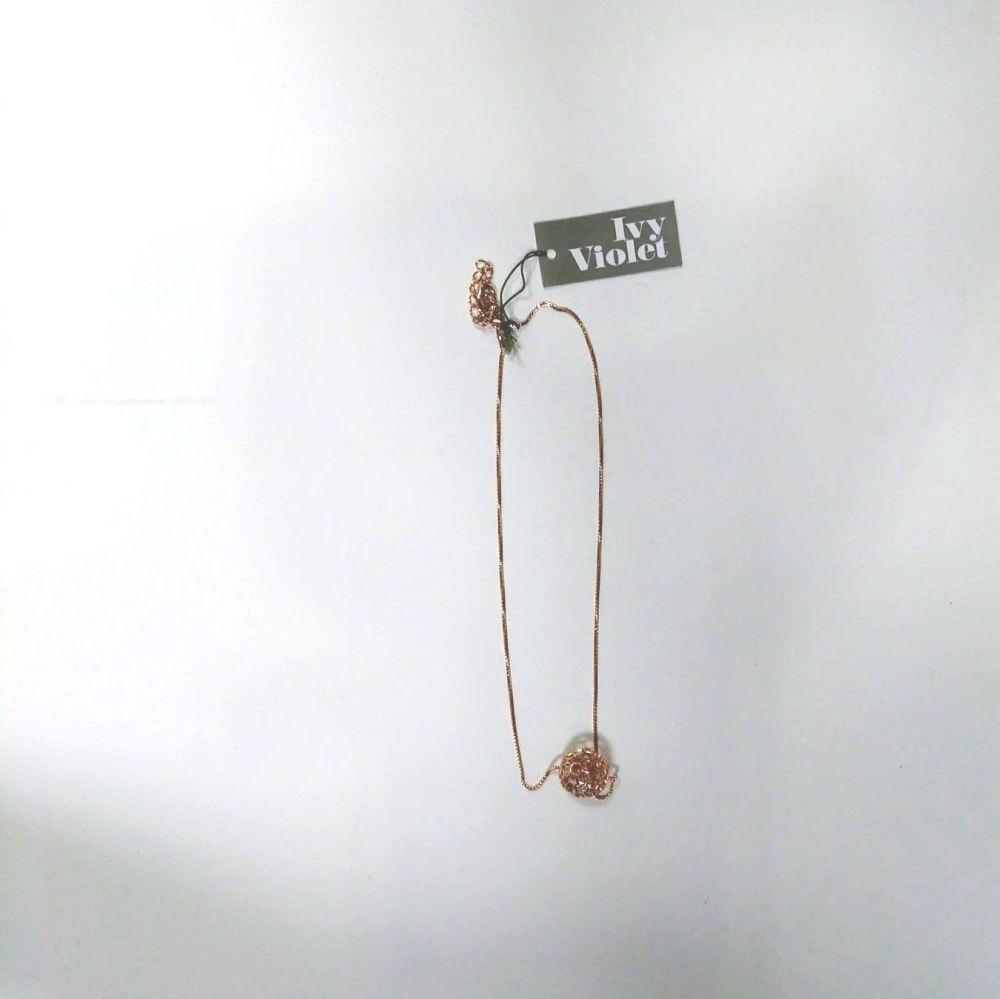 Rose Gold Chain Necklace with Rose Gold Bauble