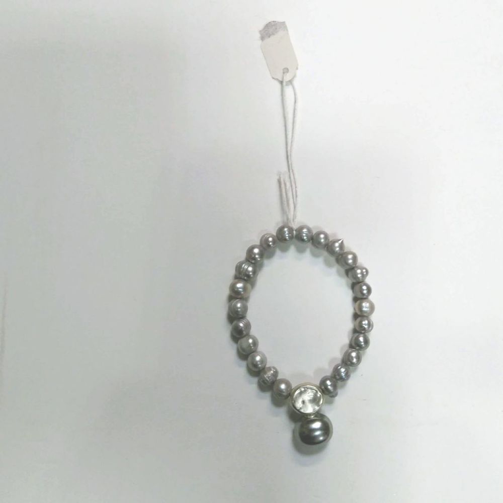 Faux Grey Pearl Bracelet