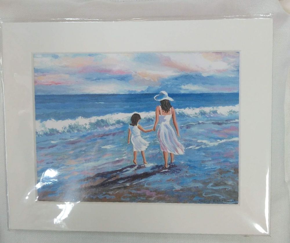 Day with Mum at Portstewart Beach Print- Sheryl Newell
