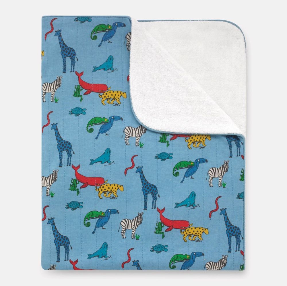 Animals Quilted Embroidered Blanket