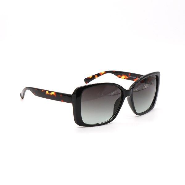 Dark tortoiseshell sunglasses with square frames