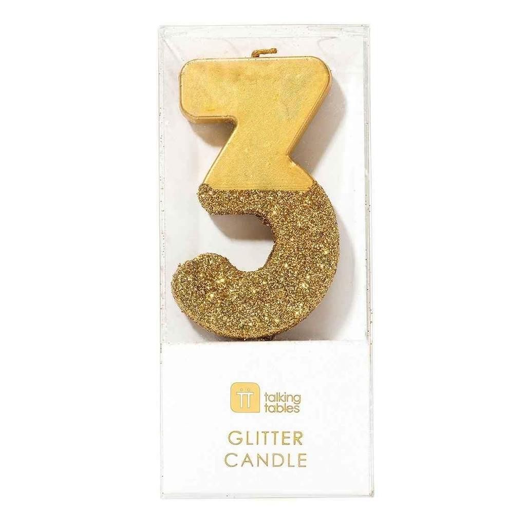 Number 3- Gold Candle