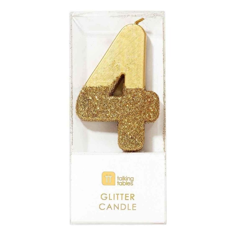 Number 4- Gold Candle
