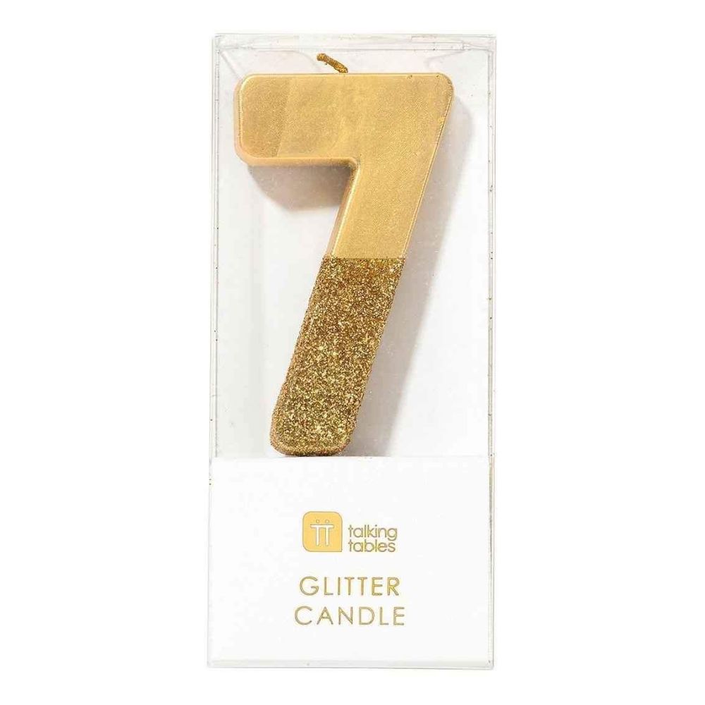 Number 7- Gold Candle