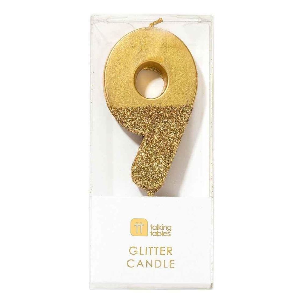 Number 9- Gold Candle